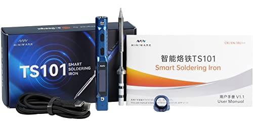 CROSS MARS Original Blue TS101 Smart Portable Digital USB Typ C Schnelle Heiztemperatur Einstellbare TS100 Verbessertes Lötkolben-Kit (kein Netzteil-Kit) von CROSS MARS