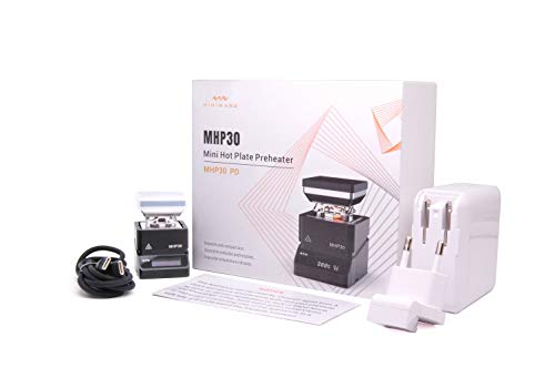 MINIWARE Original MHP30 Mini Electric Temperature Adjustable OLED-Display Hot Plate Preheater Soldering Preheating Station Welder Rework Heater Devices (MHP30 with 65W Power) von CROSS MARS