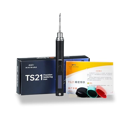 CROSS MARS TS21 Tragbarer Präzisionslötkolben PD 100W Schnelle Heizung 100°C bis 450°C Temperatur Einstellbare USB Typ C OLED Anzeige (TS21) von CROSS MARS
