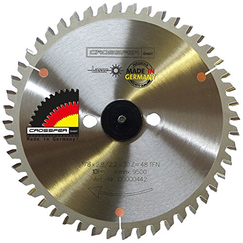 ALU Sägeblatt ALUMINIUM NE-Metall Kreissägeblatt 180 x 30 Z48 TNF Wechselzahn für Dry-Cutter, Kappsägen, JEPSON, Kaltkreissägen, MAKITA, Metall Handkreissägen. Spezialsägeblatt für ALUMINIUM, NE-Metalle und Kunststoffe. von CROSSFER GmbH