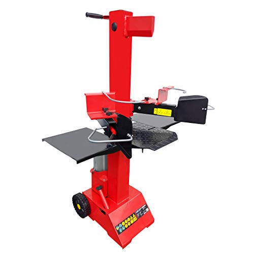 CROSSFER Holzspalter LS8T-230V/PRO/Hydraulikspalter 8 Tonnen Spaltkraft / 230V Motor 3 kW/Auto-Rücklauf mit stufenlosem Rücklaufstopp / 55 cm Spaltlänge/Spaltgut Ø max. 30 cm / 2 Holzablagetische von CROSSFER GmbH