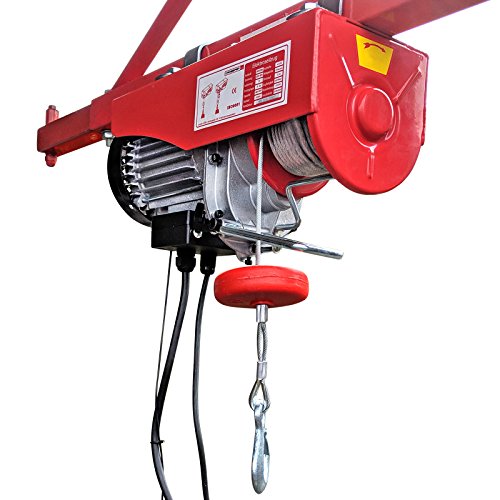 CROSSFER PA600A Elektrischer Seilhebezug 230Volt für 300kg/600kg Last Seilwinde mit Umlenkrolle als Flaschenzug Seilzug 12 Meter Hubhöhe Hebezug Lastkran von CROSSFER GmbH