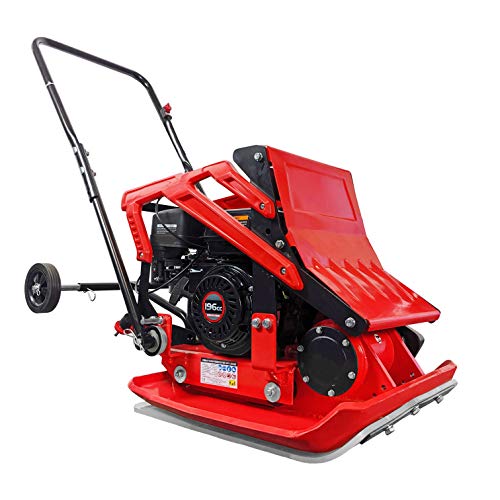 CROSSFER Rüttelplatte RPV-29465 Bodenverdichter 6,5PS Verdichtungstiefe 35 cm Gewicht 111 Kg inkl. Gummimatte und Fahrwerk von CROSSFER GmbH
