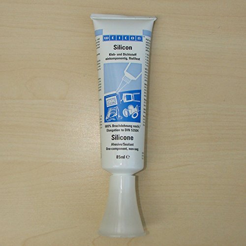 WEICON Silikon A 85ml Tube transparente, ölresistente Dichtmasse/Klebemittel zum Dichten von Hydraulikaggregaten, Holzspalter, Hochdruck-Flanschverbindungen etc. von CROSSFER GmbH