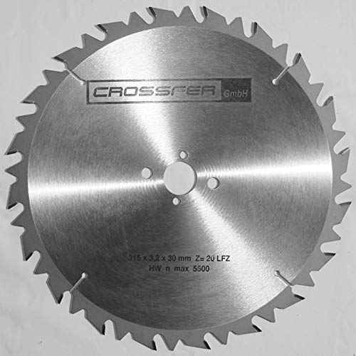 315 mm HOCHLEISTUNGS HM-Sägeblatt Holz-Grobschnitt SB-HMD315 315x3,2/2,2x30 Z20 LFZ Flachzahn von CROSSFER