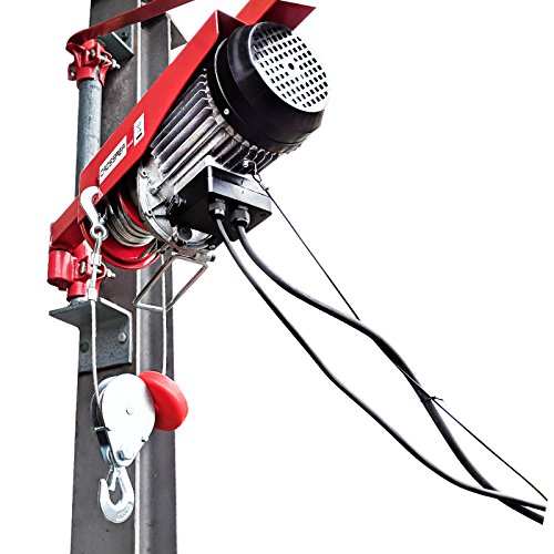 CROSSFER PA800YT Elektrischer Seilhebezug 230Volt für 400kg/800kg Last Seilwinde mit Umlenkrolle als Flaschenzug Seilzug 18 Meter Hubhöhe Hebezug Lastkran von CROSSFER GmbH