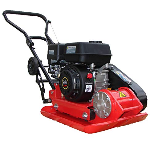 CROSSFER Rüttelplatte RPV-29155 Bodenverdichter 6,5PS Verdichtungstîefe 30cm Gewicht 83 Kg inkl. Bodenschutzmatte und Fahrwerk von CROSSFER