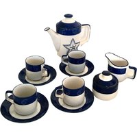 Kaffee-Set/Kaffeetassen Kaffeemaschine, Milchmädchen, Zuckerdose; von CROSSINGATLEVEL
