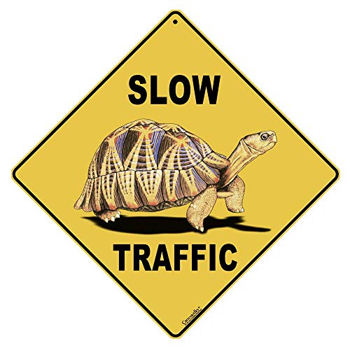 Tortoise Slow Traffic Warning 30,4 x 30,4 cm PVC Plakette Zeichen Tortoise Slow Traffic Warning 30,4 x 30,4 cm PVC Plakette Zeichen von CROSSWALKS