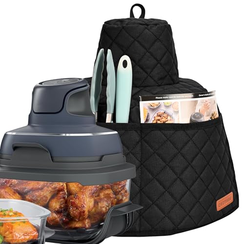 CROTIRAD Glas-Luftfritteusen-Staubschutz, kompatibel mit Ninja Crispi, tragbare hängende Abdeckung mit Taschen für Ninja Crispi Air Fritteuse, Schwarz CROTIRAD Glas-Luftfritteusen-Staubschutz, kompatibel mit Ninja Crispi, tragbare hängende Abdeckung mit Taschen für Ninja Crispi Air Fritteuse, Schwarz von CROTIRAD