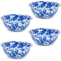 Crow Canyon Home Satz mit 4 Emaille-Schalen, 590ml, Langlebiges Emaillegeschirr - Perfekt für den täglichen Gebrauch und Aktivitäten im Freien, von CROW CANYON HOME