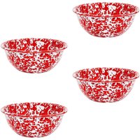 Crow Canyon Home Satz mit 4 Emaille-Schalen, 590ml, Langlebiges Emaillegeschirr - Perfekt für den täglichen Gebrauch und Aktivitäten im Freien, Crow Canyon Home Satz mit 4 Emaille-Schalen, 590ml, Langlebiges Emaillegeschirr - Perfekt für den täglichen Gebrauch und Aktivitäten im Freien, von CROW CANYON HOME