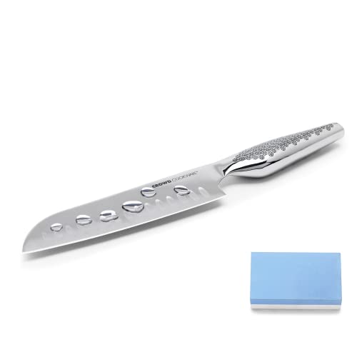 CROWD COOKWARE – Wigbold Chefmesser – Premium Deutscher Edelstahl – Allrounder – Ergonomischer Griff – Spülmaschinenfest – Inklusiv Wetzstein (Santoku Messer) von CROWD COOKWARE