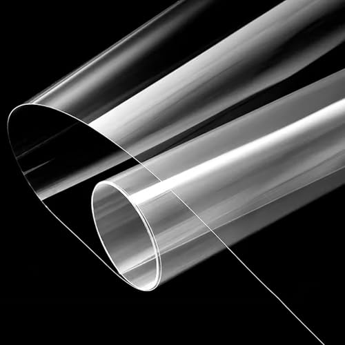 1 Stück Hochtemperatur-DTF-Transferfolienrolle – 0,2 mm dick, 61 cm breit, transparente PET-Folie for Wärmepresse/Sublimation/Basteln(1m) von CROWEL