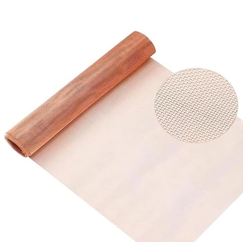 1 Stück Kupferdrahtgeflecht, 30 x 60 cm – langlebig und biegbar for Heimwerkerarbeiten, Fenstergitter, Signalabschirmung und Topfreinigung.(60 mesh) von CROWEL