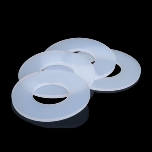 10 Stück lebensmittelechte weiße Silikondichtungen for Geräte | Dicke 1–3 mm | Innendurchmesser 2–12 mm(12mm x 20mm x 1mm) von CROWEL