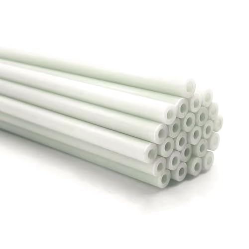 10-teiliges Set aus hochfesten Fiberglasrohren – 3–12 mm Durchmesser, 500 mm Länge for RC-Flugzeuge, Drachen und DIY-Projekte(6x4x500mm) von CROWEL