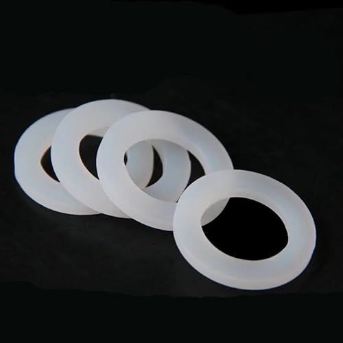 100 Stück hochfeste Silikon-Unterlegscheiben for 1/4"~1-1/2" BSP NPT-Armaturen – langlebige Dichtung for DN8~50(42x56x3mm) von CROWEL