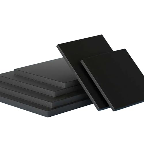 200 mm x 200 mm ABS-Kunststoffplatte – langlebig und robust for CNC-Bearbeitung, Heimwerkerprojekte, Prototyping, 1 Stück(Black,200x200x10mm) von CROWEL