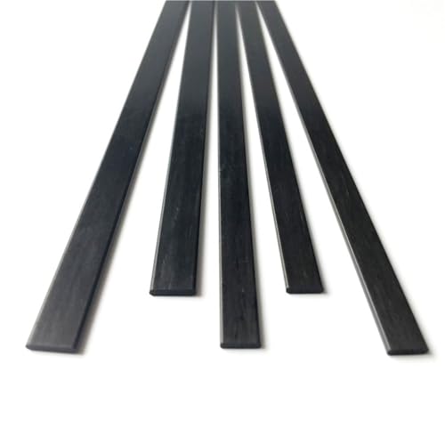 4 Stück Carbonfaserstreifen 250 mm – Platten for R/C Quadcopter, Multicopter und mehr(1x5x250mm) von CROWEL