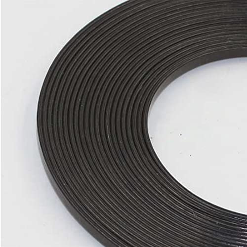 4 m flacher Aluminiumdraht, 5 mm x 1 mm, for DIY-Schmuckhandwerk – formbarer Basteldraht in mehreren Farben, 1 Stück(Black) von CROWEL