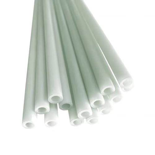 4 weiße Fiberglasrohre – leicht, starr, isoliert, 495 mm lang for Bastelarbeiten, Zelte, RC-Modelle und DIY-Projekte(5x3x495mm) von CROWEL