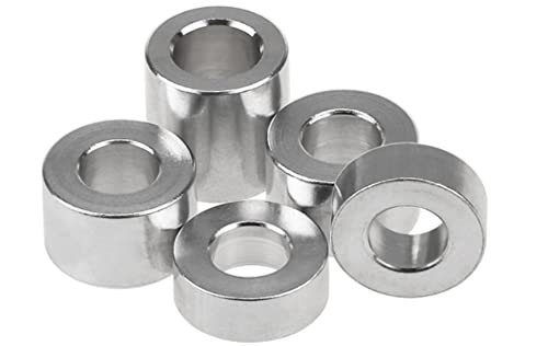 5/10/20-teiliger Aluminium-Dichtungssatz mit flacher Unterlegscheibe – M3–M10 – Abstandshalter ohne Gewinde – 2–16 mm lang(M4 10pcs 8mm) von CROWEL