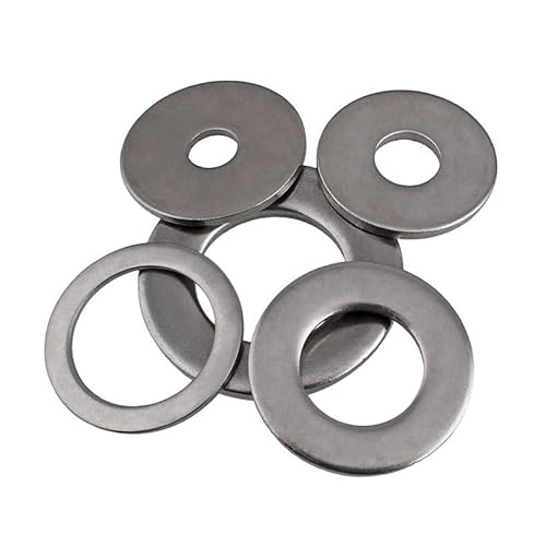 60-teiliges Set mit flachen Unterlegscheiben aus Edelstahl 316 – verdickte metrische Dichtungen M2-M24(M5 X 10 X 1.0) von CROWEL