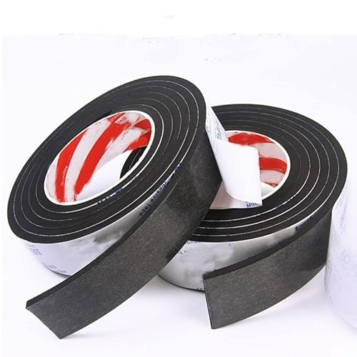 CROWEL 1 Stück 5 m doppelseitiges schwarzes EVA-Schaumband – starker selbstklebender Antikollisionsstreifen for Dichtungs- und Klebeanwendungen(1mmx30mm) von CROWEL