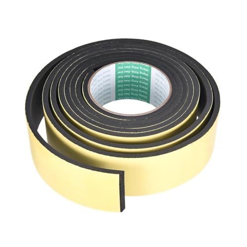 CROWEL 10M EVA Black Foam Rubber Tape - Strong Adhesive Waterproof Seal Weather Stripping for Windows/Doors Home/Automotive Use(10m X 10mm X 1mm) von CROWEL