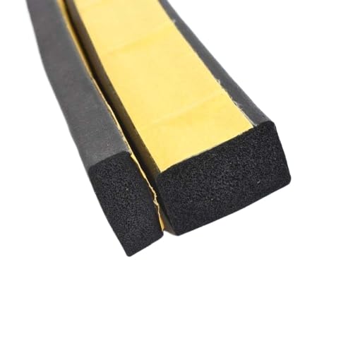 CROWEL 1pc 10M Black EVA Foam Seal Strip - Self-Adhesive Soundproof & Thermal Insulation Gasket for Doors, Windows, and More(3mm x 15mm x 10m) von CROWEL