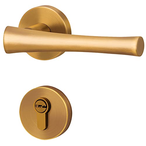 CROWEL Klassisches, robustes Türschlosshebel-Set – Innentürgriff for Rechts-/Linkshänder for Badezimmer und Zuhause(ModelC) von CROWEL