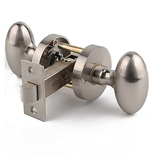 CROWEL Mattschwarzer Durchgangstürknauf mit Kugel – schlüsselloser, nicht verriegelnder runder Griff for Flurschränke mit Riegel und Hebel(ModelC) von CROWEL