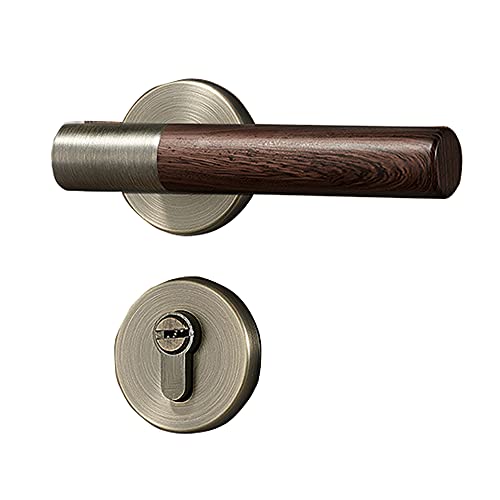 CROWEL Quadratischer Blindtürdrückerknopf, nicht drehbarer einseitiger Zuggriff for Schränke/Fenstertüren, Holzmaserung(ModelA) von CROWEL