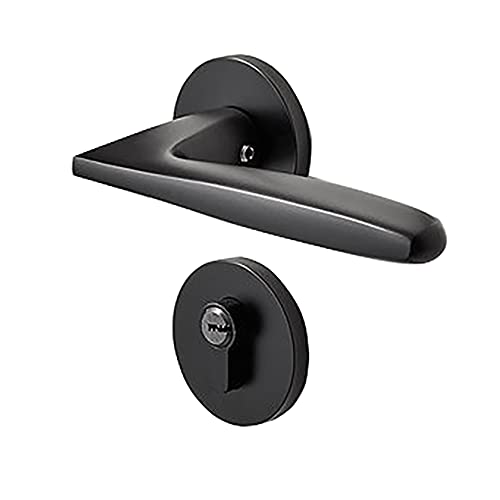 CROWEL Quadratischer Blindtürdrückerknopf, nicht drehbarer einseitiger Zuggriff for Schränke/Fenstertüren, schwarzes Edelstahl-Finish(ModelA) von CROWEL