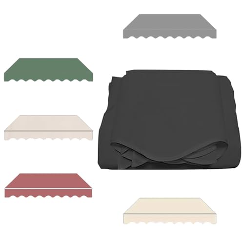 CROWEL Wasserdichter UV-Block-Ersatzmarkisenstoff - Sonnenschutzabdeckung for Terrasse und Balkon, 1 Stück(Anthracite,400x300cm) von CROWEL