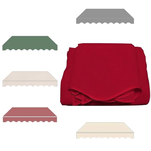 CROWEL Wasserdichter UV-Block-Ersatzmarkisenstoff - Sonnenschutzabdeckung for Terrasse und Balkon, 1 Stück(Red,245x200cm) von CROWEL