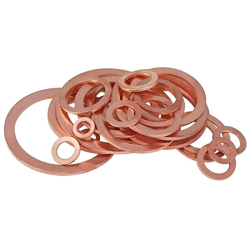DIN7603 Flache Ringscheiben - M5-M12 Kupferscheiben for Bootskompressionsanwendungen - 5/10/20/30/50/100 Stück(M24x30x1.5 5pcs) von CROWEL