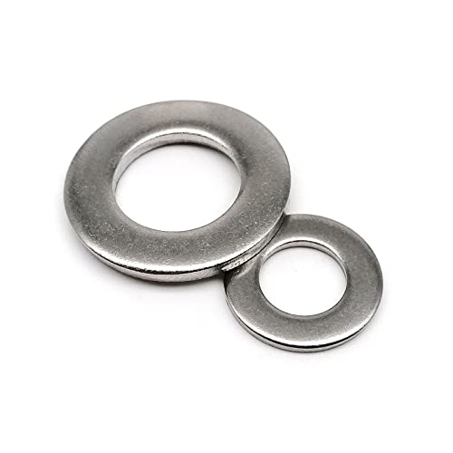 Flache Unterlegscheiben aus Edelstahl 316 – M1,6 bis M24, 2/5/10/50 Stück, langlebig und Dichtungen for verschiedene Anwendungen(50pcs M5) von CROWEL
