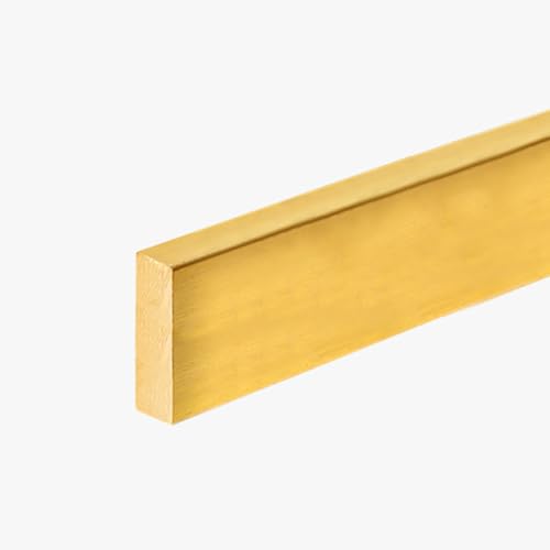 Schwellenübergangsstreifen aus massivem Messing – langlebiger Bodenbelag for Holz zu Fliesen, zuschneidbar, 1 m(3mmx10mm) von CROWEL