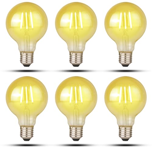 CROWN LED E27 LED Vintage-Glühlampe - Warmweiße - Energieeffizient E-Klasse - Entspricht 38W Glühlampe - Langlebig - Ideal für Zuhause, Restaurants, Stoßfest - Retro Design - 12,24 x 8 cm - Set von 6 CROWN LED E27 LED Vintage-Glühlampe - Warmweiße - Energieeffizient E-Klasse - Entspricht 38W Glühlampe - Langlebig - Ideal für Zuhause, Restaurants, Stoßfest - Retro Design - 12,24 x 8 cm - Set von 6 von CROWN LED