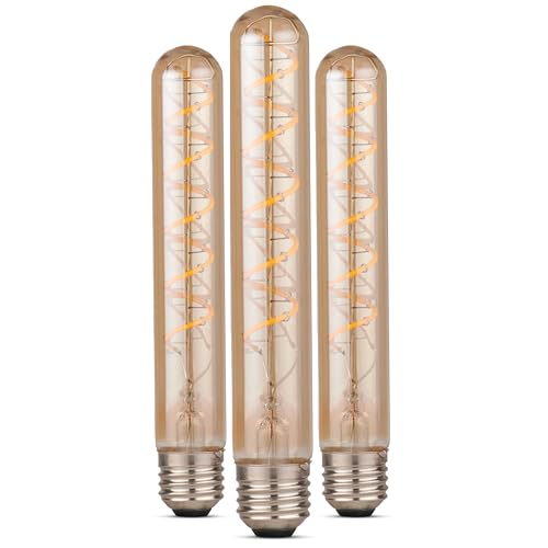 CROWN LED E27 LED Vintage-Glühlampe - Warmweiße - Energieeffizient E-Klasse - Entspricht 38W Glühlampe - Langlebig - Ideal für Zuhause, Restaurants, Stoßfest - Retro Design - 18,4 x 2,8 cm - Set von 3 CROWN LED E27 LED Vintage-Glühlampe - Warmweiße - Energieeffizient E-Klasse - Entspricht 38W Glühlampe - Langlebig - Ideal für Zuhause, Restaurants, Stoßfest - Retro Design - 18,4 x 2,8 cm - Set von 3 von CROWN LED