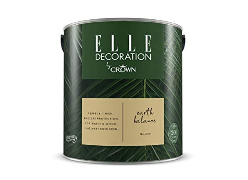 Crown ELLE DECORATION Earth Balance No. 328, 2,5 L, extra-matte Premium Wandfarbe für Innen, für Wände und Holz, hohe Deckkraft, Innenfarbe,ein subtiler Goldton von Crown