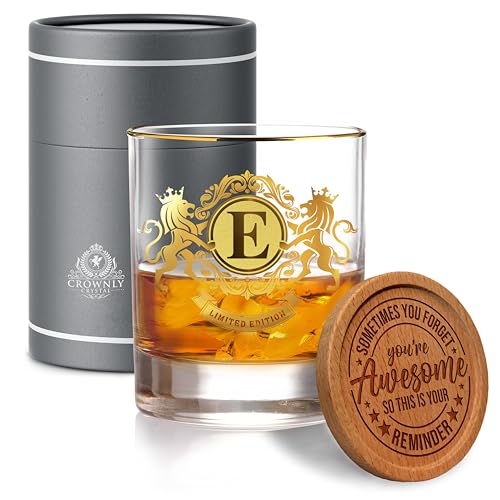 CROWNLY CRYSTAL® Papa Geschenk Geburtstag Opa Geschenk Bruder Geschenk Onkel Geschenk Personalisierte Geschenke Männer Freund Geschenk Geburtstag Whisky Gläser Whisky Geschenkset (E) von CROWNLY CRYSTAL