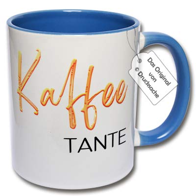 Lustige Tasse mit Spruch - Kaffeetasse Kaffeetante Geschenkidee Frauen (C: Blau) von CRP