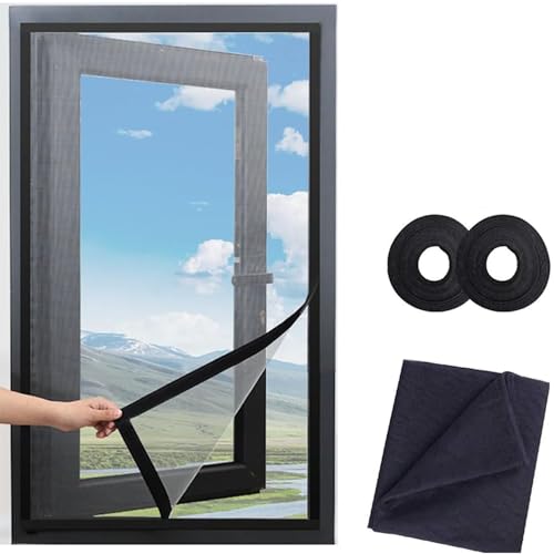 95x105cm Fliegengitter Fensterbausatz Fenster Fliegengitter Klettband Insektennetz elbstklebend von CRRONG