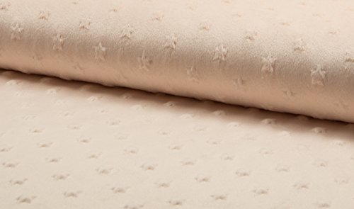 CRS Fur Fabrics Luxus Superweicher Sterne Cuddle Soft Fleece Material – Ecru von CRS Fur Fabrics