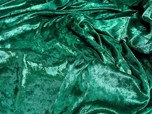 Pannesamt Velour Gewebematerial - Smaragdgrün - Grün, Sample - 10cmx10cm von CRS Fur Fabrics