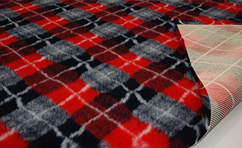 Professionelle rutschfeste Veterinary Hund Puppy vet Betten Diamant Check – Rot von CRS Fur Fabrics