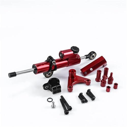 CRTQNS Motorradzubehör Für Ducati Für Hypermotard950 SP Für Hypermotard 950 2019-Motorräder Dämpfer Halterung Kit Lenkung Schock Stabilisator Montieren Ersatz Ersatzteile(C-red-Set) von CRTQNS
